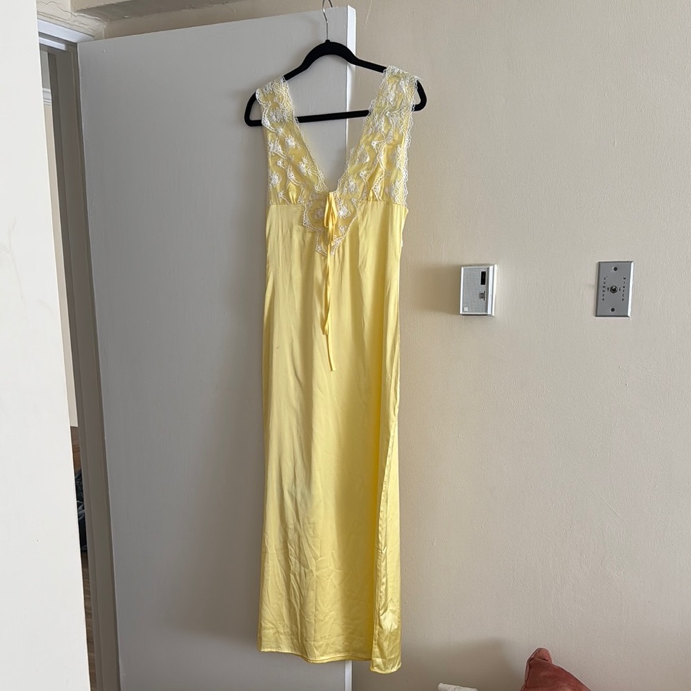 Yellow Lace Maxi Dress